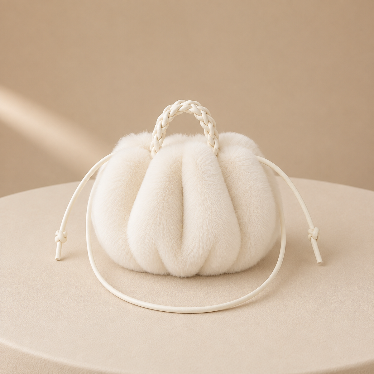 Plush Pumpkin Shoulder/Hand Bag