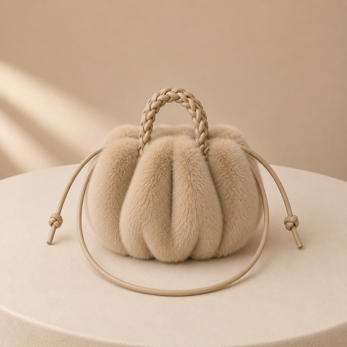 Plush Pumpkin Shoulder/Hand Bag