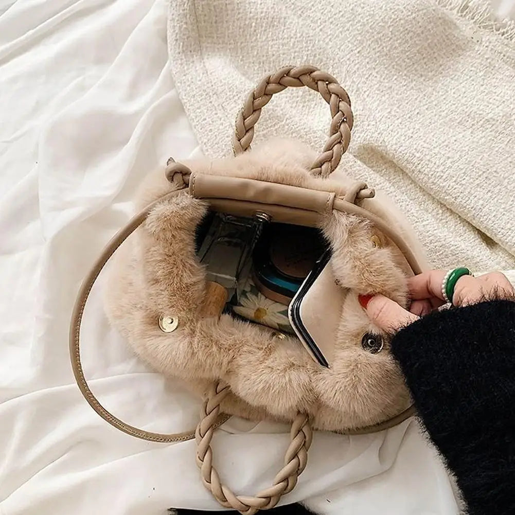 Plush Pumpkin Shoulder/Hand Bag