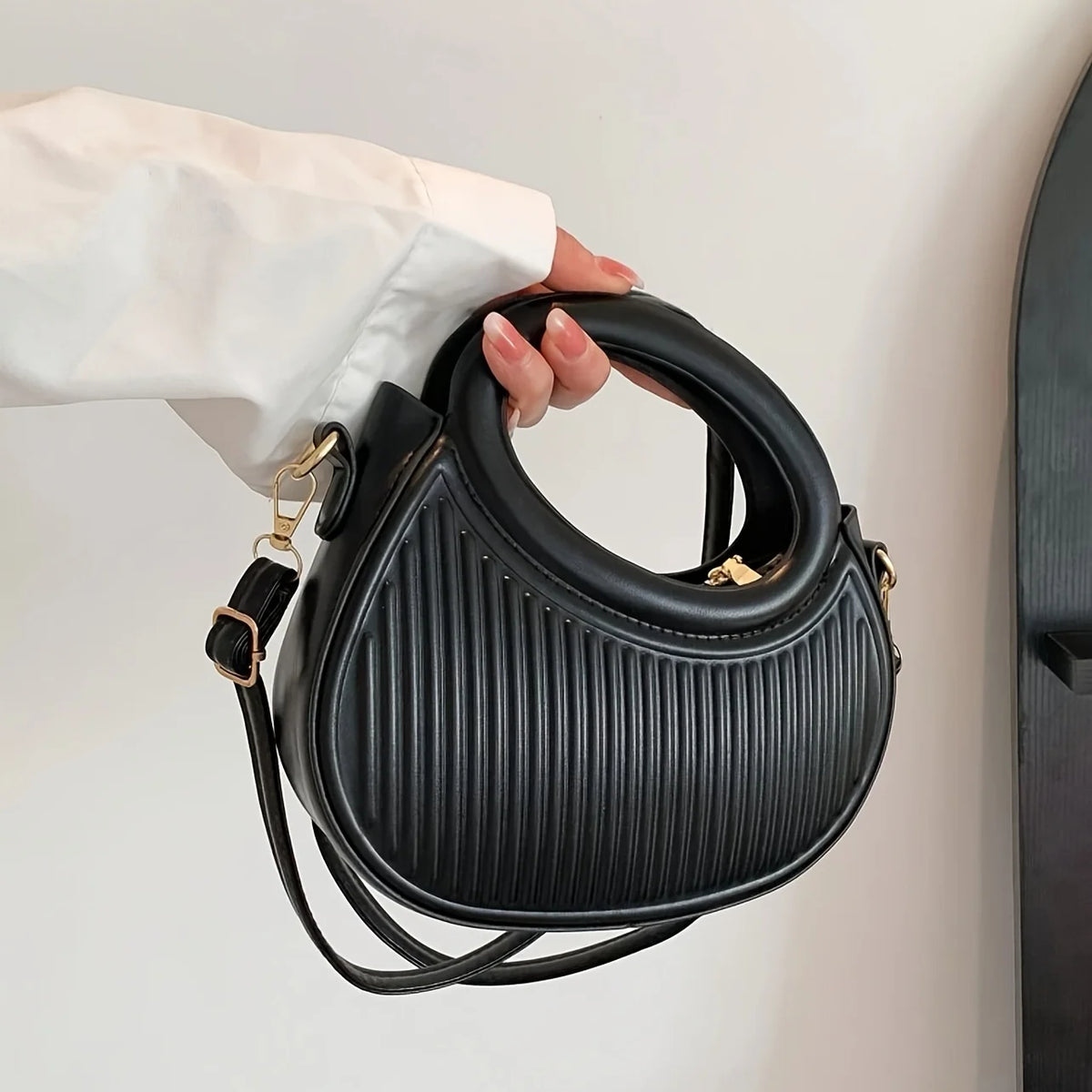 Synthetic Leather Crossbody/Hand Bag