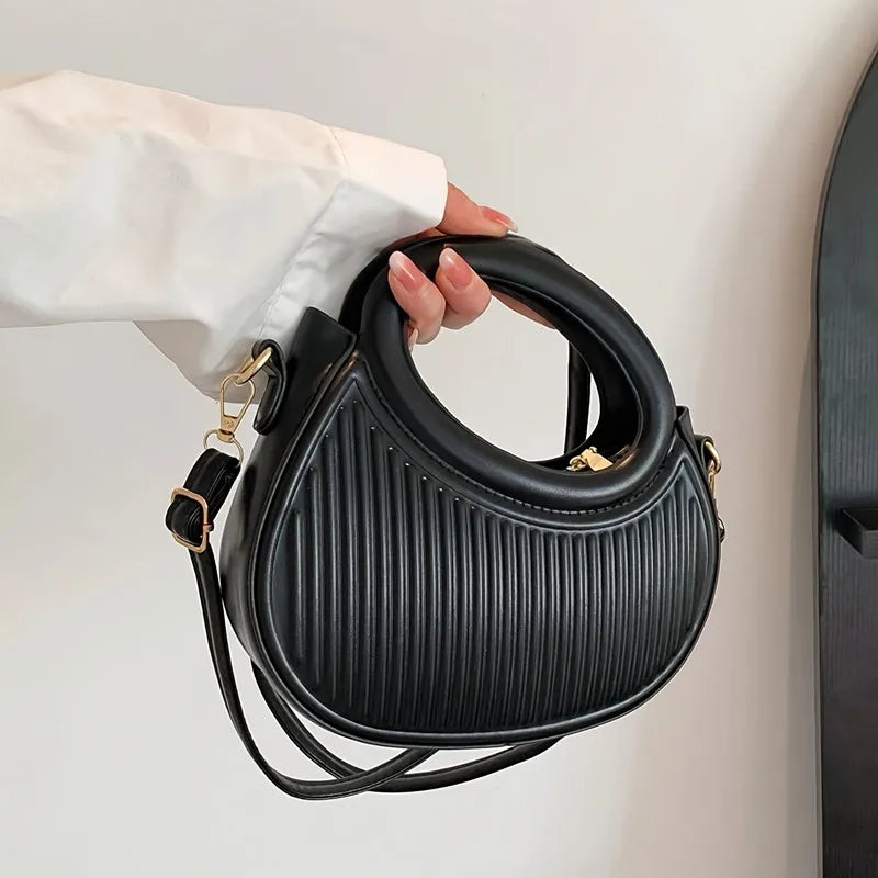 Synthetic Leather Crossbody/Hand Bag