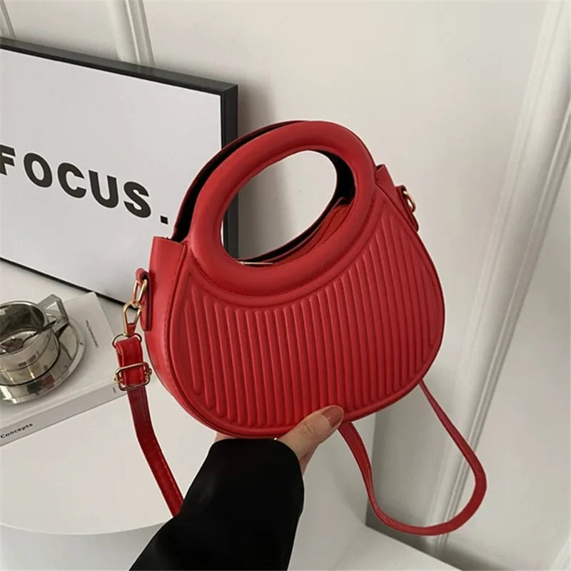 Synthetic Leather Crossbody/Hand Bag