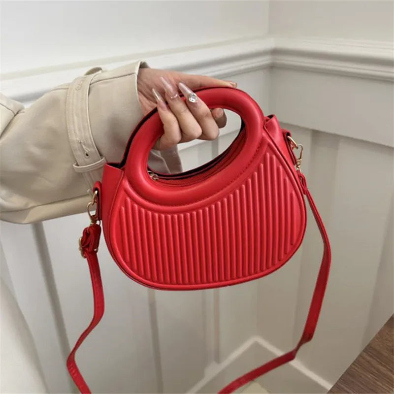 Synthetic Leather Crossbody/Hand Bag