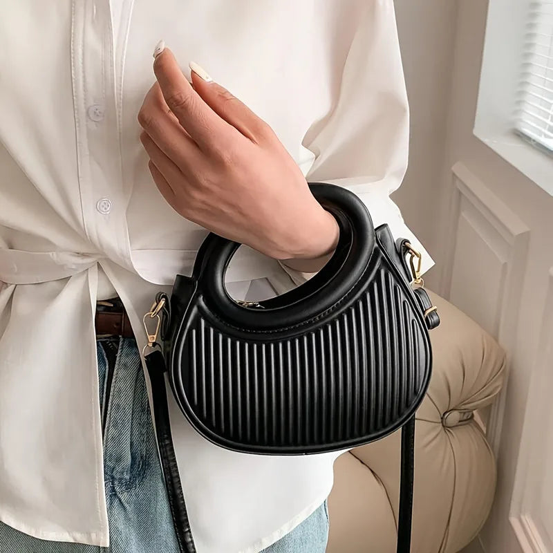 Synthetic Leather Crossbody/Hand Bag