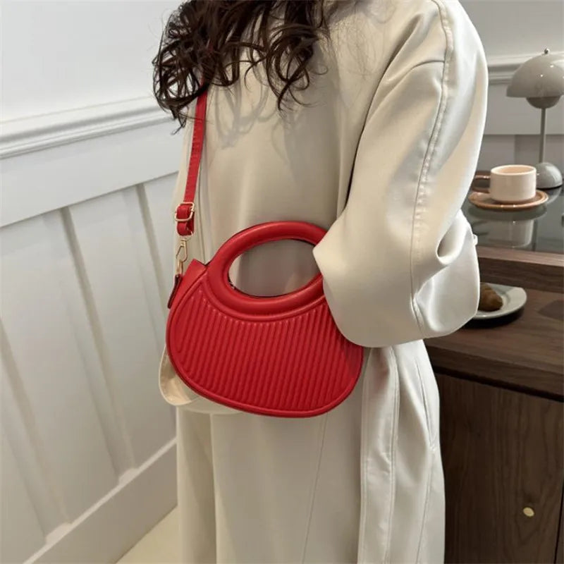 Synthetic Leather Crossbody/Hand Bag