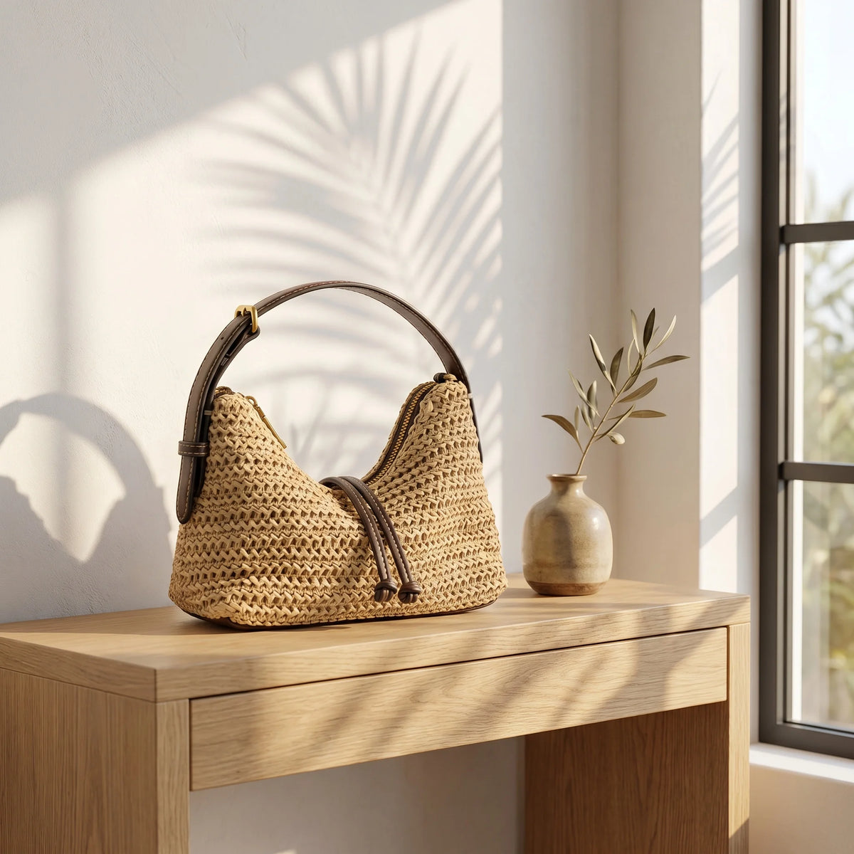 Summer Beach Straw Shoulder Bag