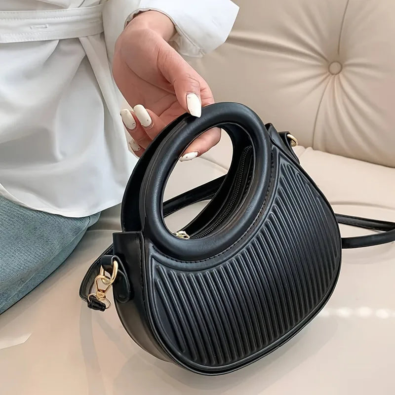 Synthetic Leather Crossbody/Hand Bag